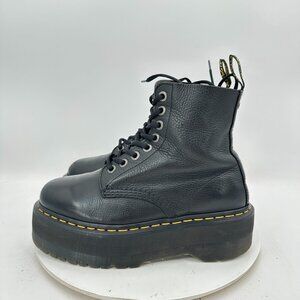 Dr. Martens 1460 Pascal Women Size 9 Black Leather 8 Eye Platform Combat Boot